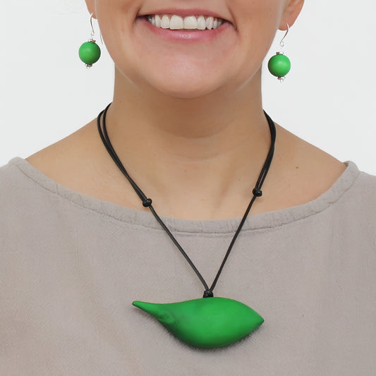 Emerald Robin Pendant Necklace