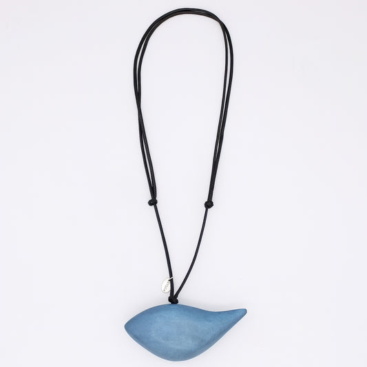 Dusty Blue Robin Pendant Necklace