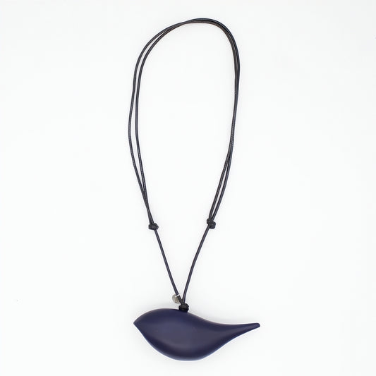 Navy Robin Pendant Necklace