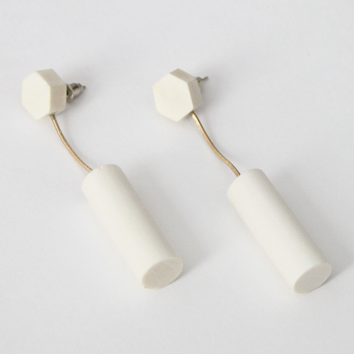 Cylinder Ivory Laura Earrings