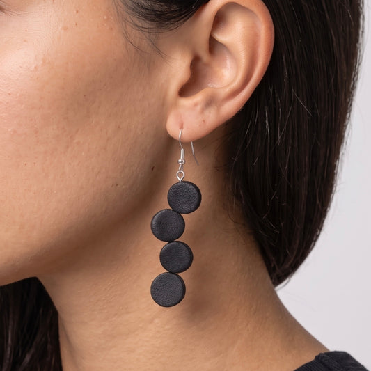 Black Eva Dangle Earrings