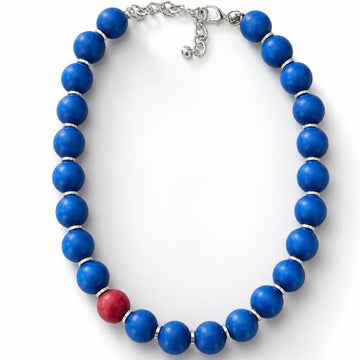 Patriot Pop Wood Statement Necklace