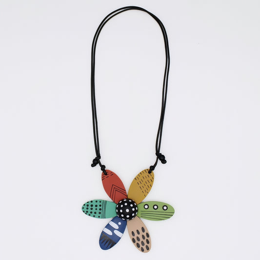 Garden of Color Flower Pendant Necklace