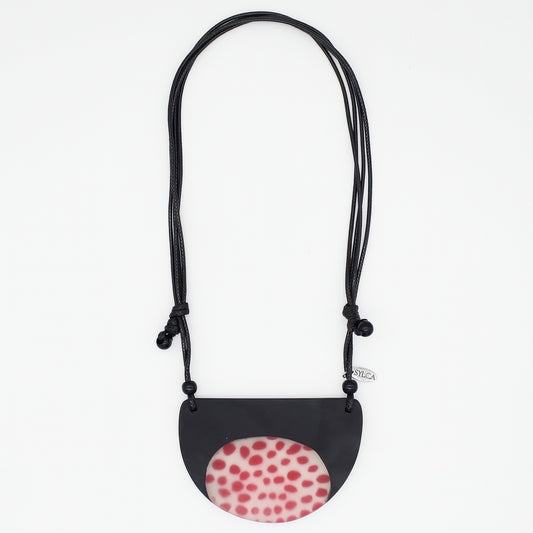 Red and Black Stella Pendant Necklace