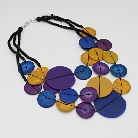 Purple Multi Eclipse Necklace