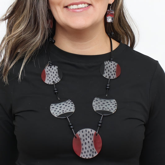 Red and Black Leanne Necklace