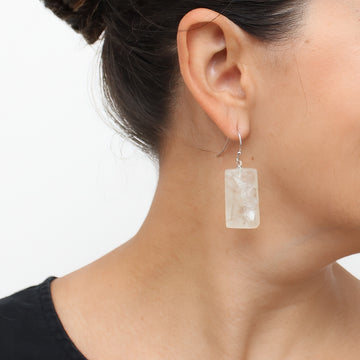 White Vega Earrings - Sylca Designs - Chunky Jewelry 