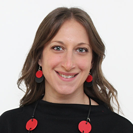 Red Paris Leather Earrings