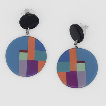 Blue Multi Poppy Earrings