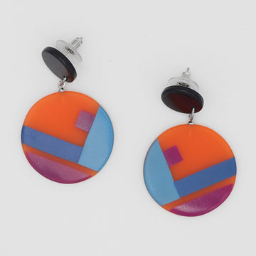 Orange Multi Poppy Earrings