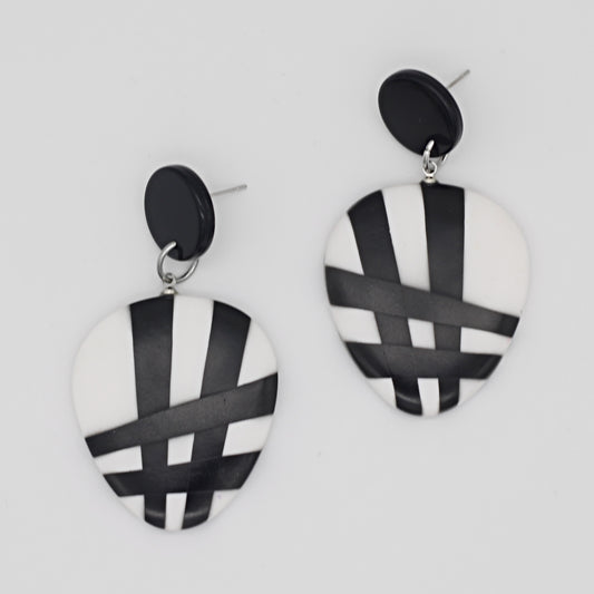 Black and White Crosby Earrings