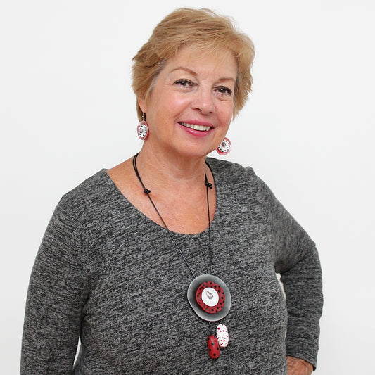 Red Reign Necklace - Sylca Designs - Chunky Jewelry 