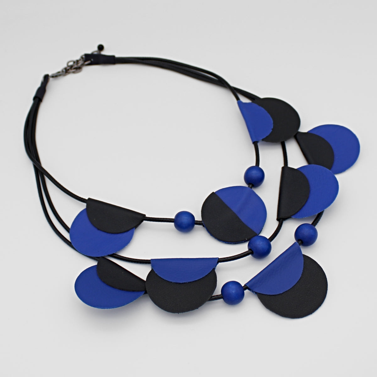 Blue Verona Leather Necklace