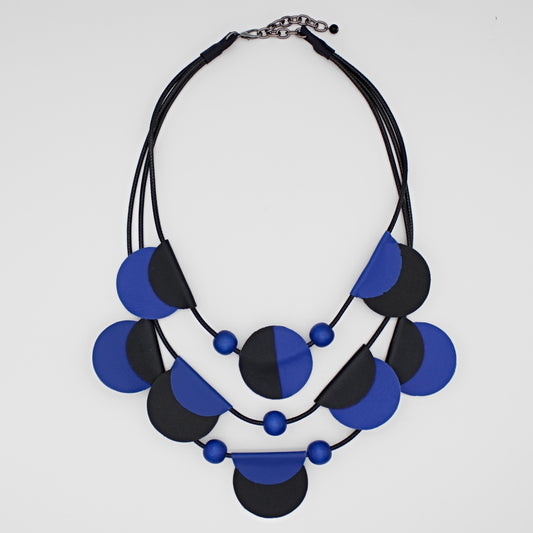 Blue Verona Leather Necklace