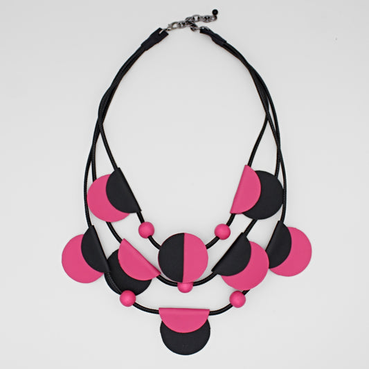 Pink Verona Leather Necklace