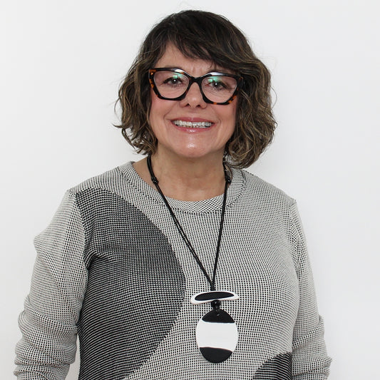 Black and White Brooklyn Pendant - Sylca Designs - Chunky Jewelry 