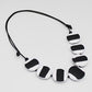 Black and White Astor Bead Necklace