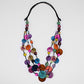 Multi-Color Calypso Triple Strand Necklace