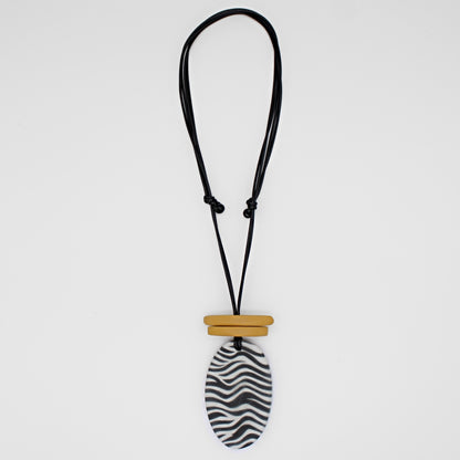 Mustard Suky Zebra Pendant