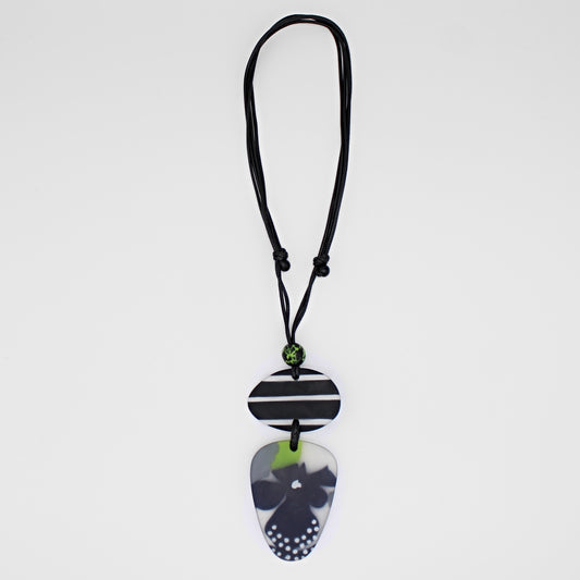 Lime and Black Sia Pendant