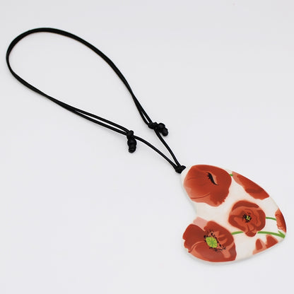Poppies Heart Pendant