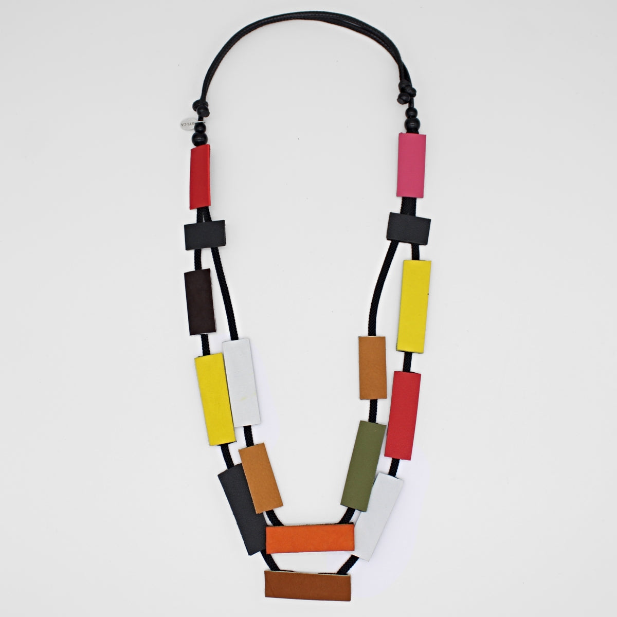 Multicolor Lottie Leather Necklace