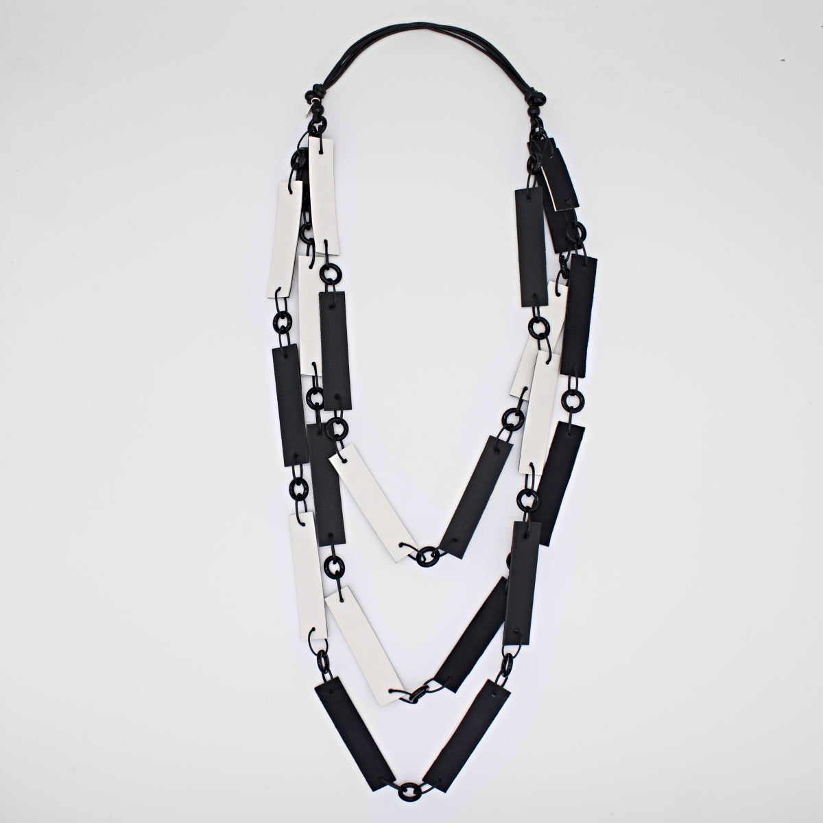 White Avalee Leather Necklace