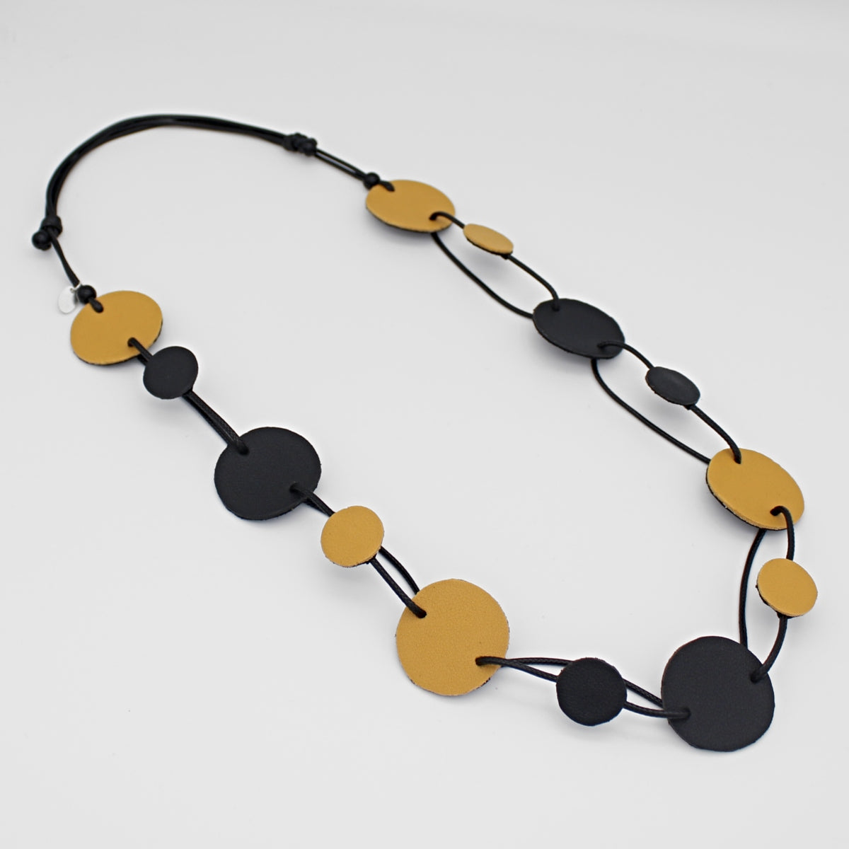 Mustard Catalina Leather Necklace