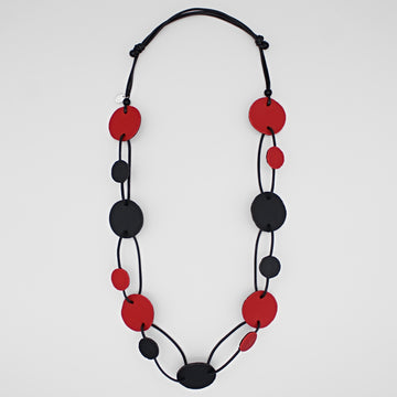 Red Catalina Leather Necklace