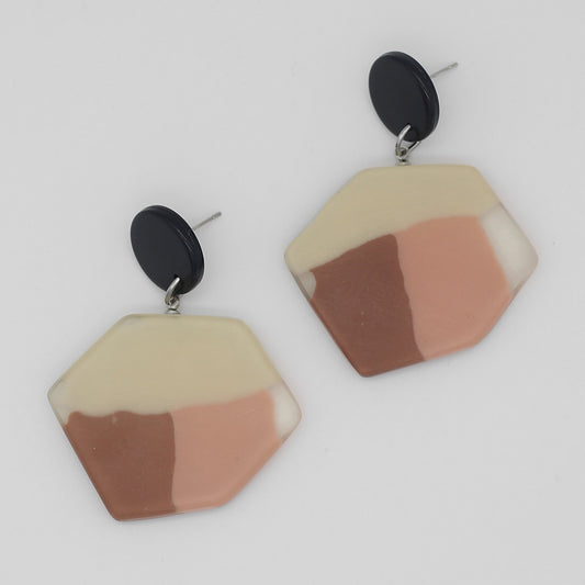 Shades of Brown Orla Post Earrings
