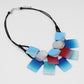 Blue Harmony Ombre Triple Strand Necklace