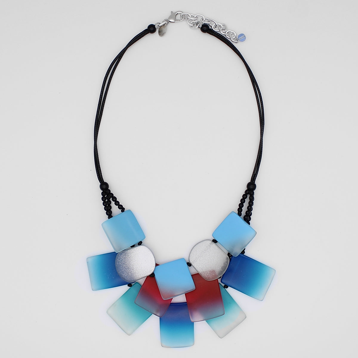 Blue Harmony Ombre Triple Strand Necklace