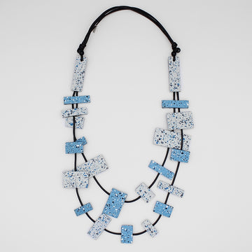 Billie Blue Leather Statement Necklace