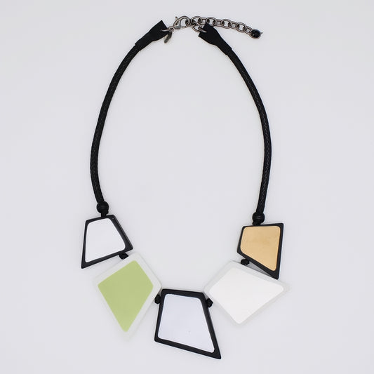 Bold Stori Statement Necklace Black - Short