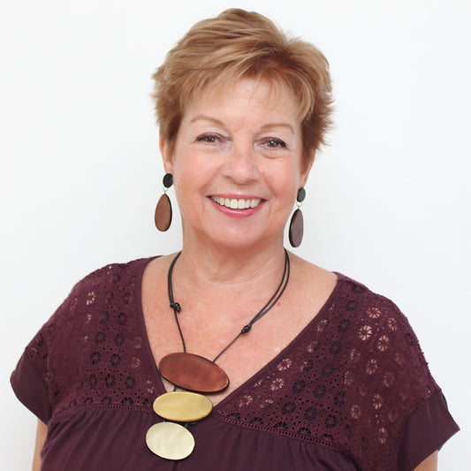 Shades of Brown Coco Statement Pendant - Sylca Designs - Chunky Jewelry 