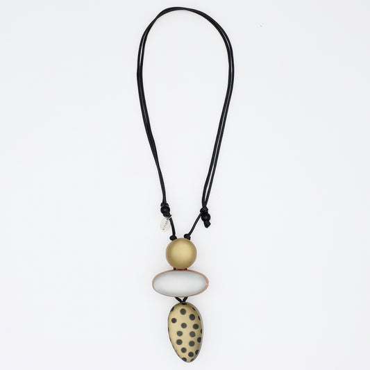 Gold Midori Polka Dot Statement Pendant