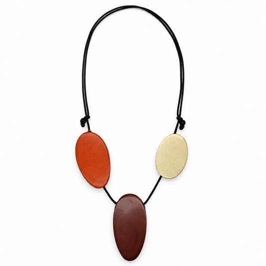 Tones of Brown Aspen Statement Necklace
