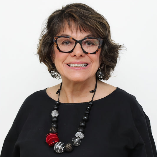 Black and Red Mixed Bead Amara Necklace - Sylca Designs - Chunky Jewelry 