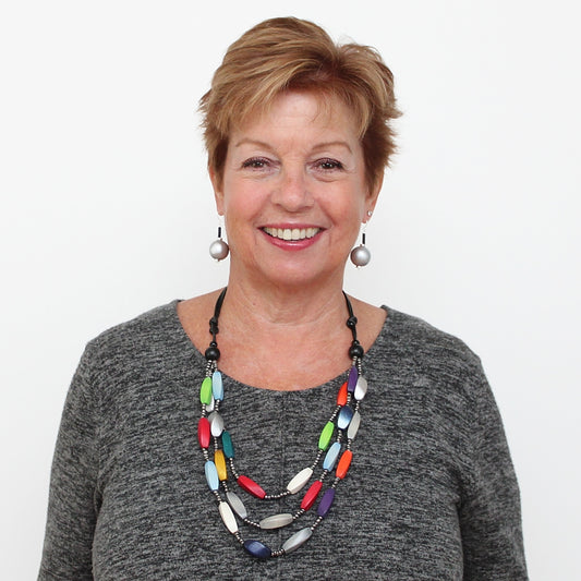 Classic Multicolor Sawyer Triple Strand Necklace - Sylca Designs - Chunky Jewelry 