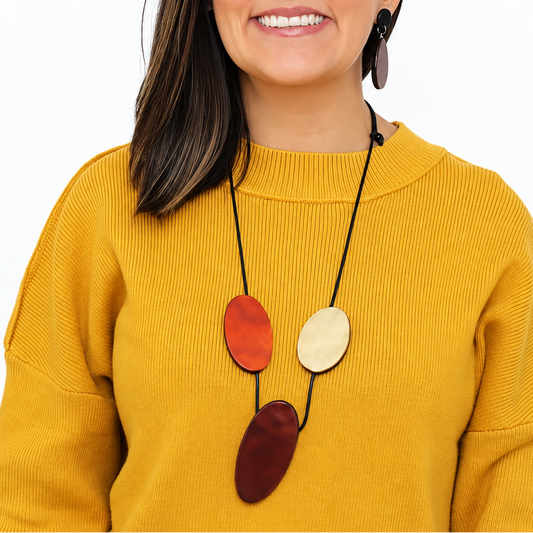 Tones of Brown Aspen Statement Necklace
