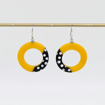 Yellow Inez Earrings - Sylca Designs - Artsy Chunky Jewelry 