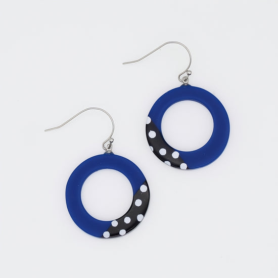 Blue Inez Earrings - Sylca Designs - Artsy Chunky Jewelry 