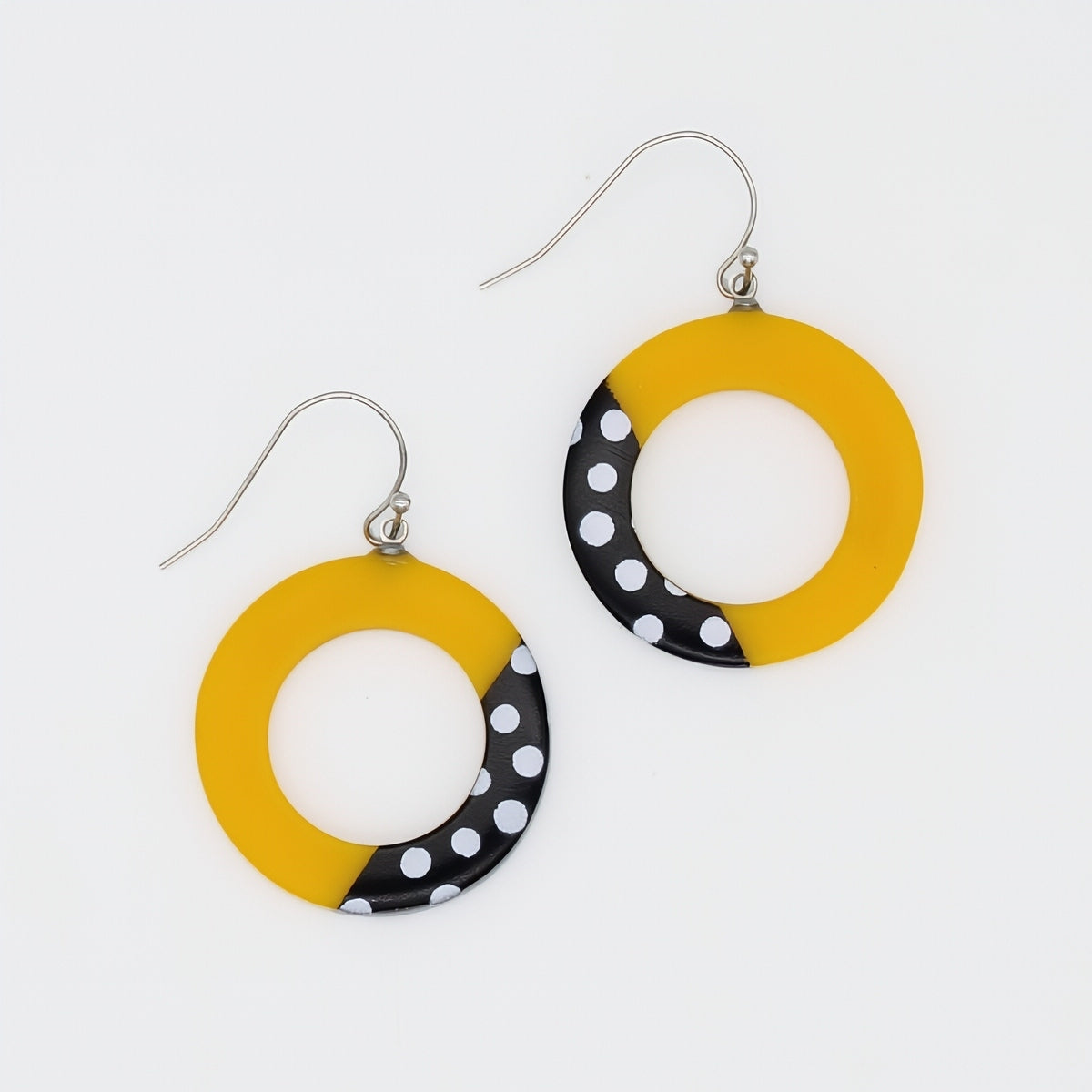 Yellow Inez Earrings - Sylca Designs - Artsy Chunky Jewelry 