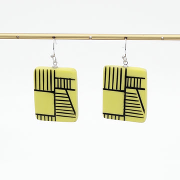 Chartreuse Geovibe Drop Earring