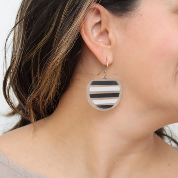 Black Eleni Dangle Earring - Sylca Designs - Chunky Jewelry 