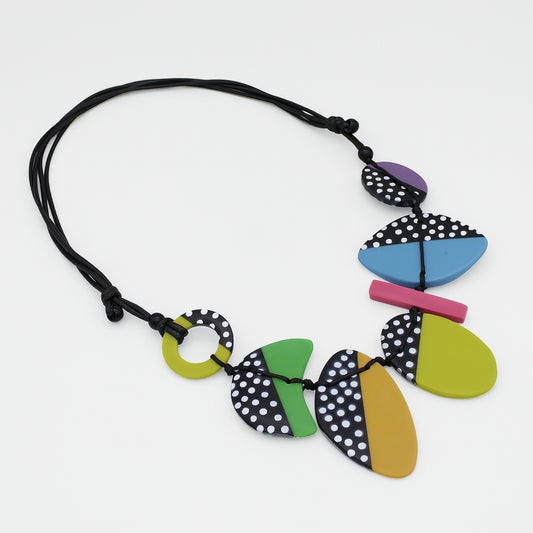 Multi-Color Polka Dot Inez Necklace