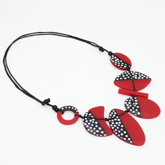 Red Polka Dot Inez Necklace