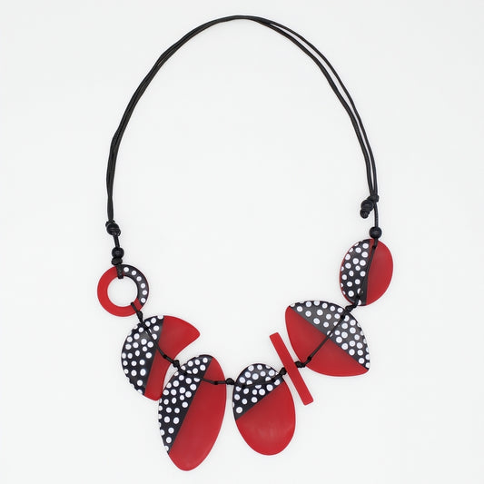 Red Polka Dot Inez Necklace