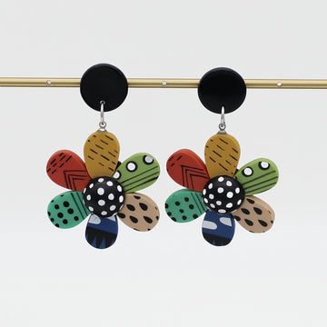 Garden of Color Flower Earring