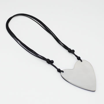 Solid White Anastasia Heart Pendant